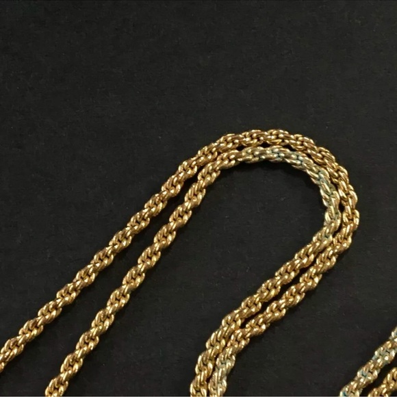 Christian Dior Gold Perfume Bottle Necklace Dior Logo - Picture 5 of 6